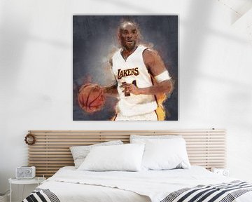 olieverf portret van Kobe Bryant van Bert Hooijer