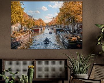 Sommerlicher Tag durch die Grachten von Amsterdam. von Rogier Meurs Photography