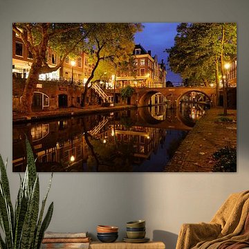 Oudegracht in Utrecht with Gaardbrug by Donker Utrecht