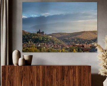 Vue de la ville de Wernigerode avec le château