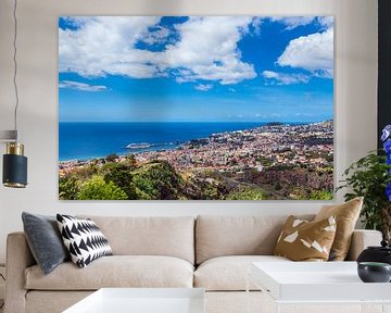 Vue de Funchal sur l'île de Madère sur Rico Ködder