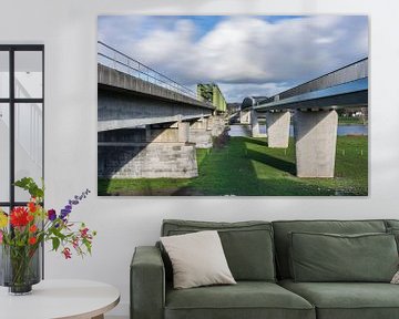 Railway bridge and cycle bridge at Mook and Katwijk by Patrick Verhoef