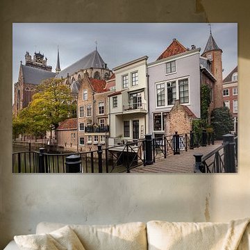 Pelserbrug und Grachtenhäuser entlang des Voorstraathaven in Dordrecht