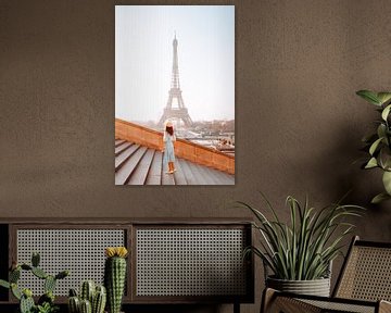 Paris, a beautiful view of the Eiffel Tower by Dymphe Mensink