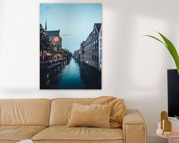 Gracht in Dordrecht van Prints by Abigail Van Kooten
