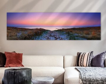 Sonnenuntergang - Panorama am Meer von Frank Herrmann