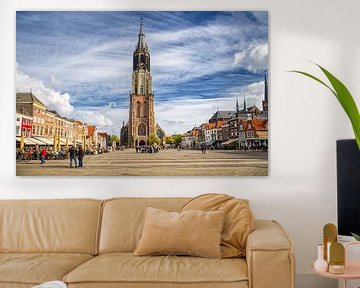 Church tower of Delft, Holland by Jan Kranendonk