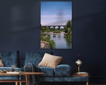Old bridge in Vogue, Ardèche, France