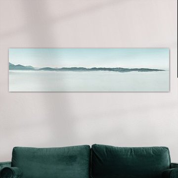 Mountain range above the clouds