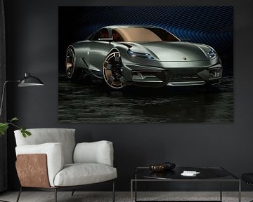 Porsche Cyber 6, sportauto. Concept car van Gert Hilbink