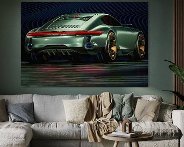 Porsche Cyber 6, sportauto. Concept car van Gert Hilbink