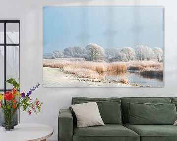 Winterlandschap in de IJsseldelta bij Kampen van Sjoerd van der Wal