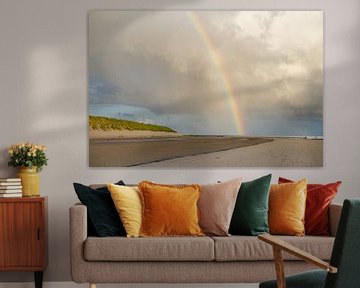 Duinen, regenboog en heerlijke luchten boven Amelander strand