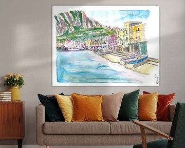 Marina Grande Capri ruhiger Morgen mit Booten und Waterfront von Markus Bleichner