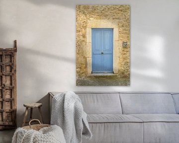 Blue French door by Suzan van Pelt