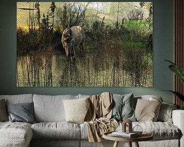 Voorbeeld van het werk in een kamer