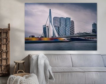 Erasmusbrug in Rotterdam - Skyline van Jesper Stegers