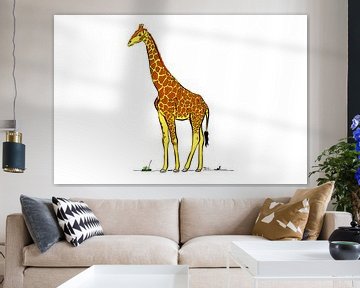 Giraffe kleur van Teun Poppelaars