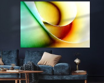 Abstract in groen geel en rood