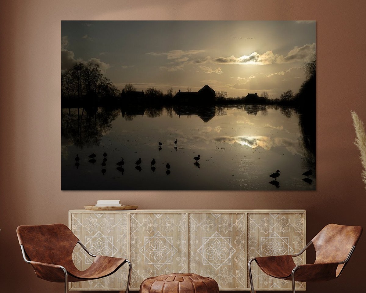 Voorbeeld van het werk in een kamer
