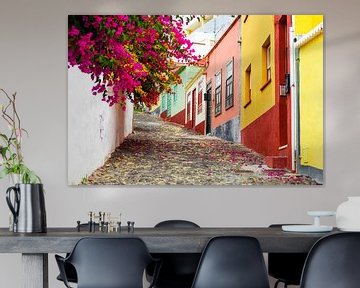 Colorful street in Santa Cruz, La Palma, Canary Islands by Marcel Bakker