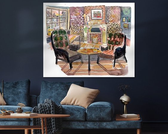 Voorbeeld van het werk in een kamer