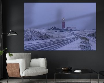 L'hiver sur le phare de Texel Eierland sur Texel360Fotografie Richard Heerschap