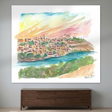 Sonnenuntergang über der Altstadt von Toledo in Spanien von Markus Bleichner