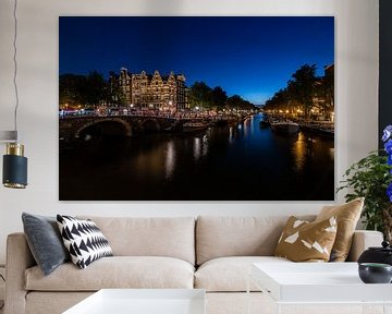 Papeneiland in Amsterdam by Night van Mike Bot PhotographS