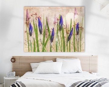 iris, fleur, violet, arrangement floral