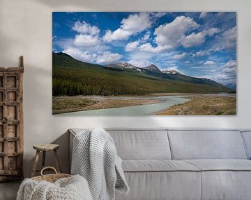 Rivière Athabasca, Parc national de Jasper, Montagnes Rocheuses, Alberta, Canada sur Alexander Ludwig