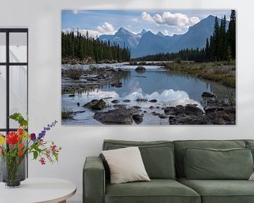 Athabasca River, Jasper National Park, Rocky Mountains, Alberta, Kanada von Alexander Ludwig