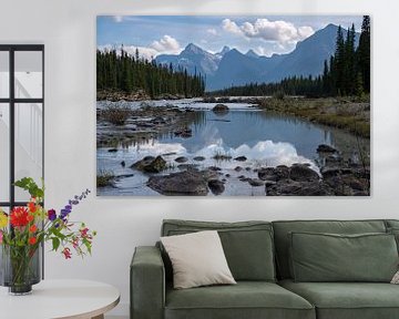 Rivière Athabasca, Parc national de Jasper, Montagnes Rocheuses, Alberta, Canada sur Alexander Ludwig