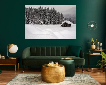 Cabane d'alpage dans la neige à Drautal - Carinthie - Autriche