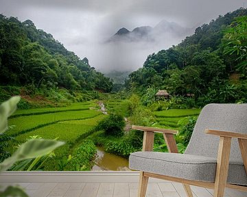Mountain village in Pu Luong, Vietnam, Asia by Ellis Peeters