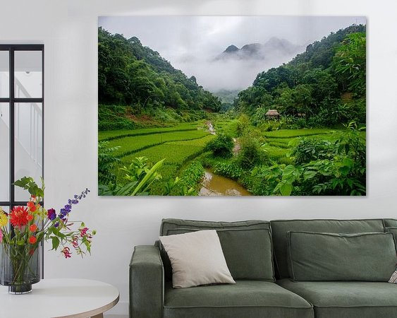 Voorbeeld van het werk in een kamer