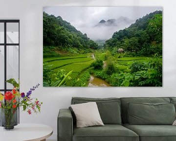 Bergdorf in Pu Luong, Vietnam, Asien