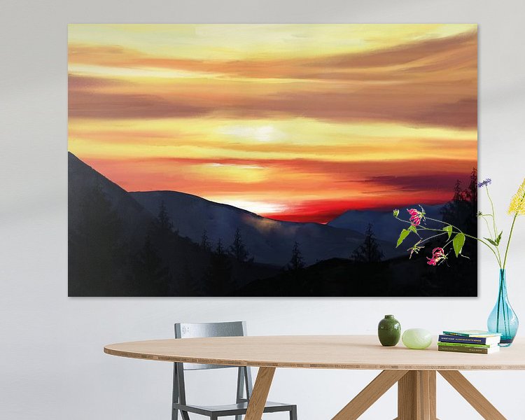 Voorbeeld van het werk in een kamer