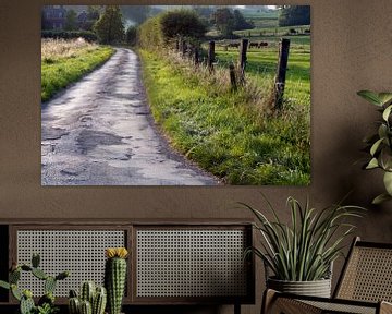 Landelijke weg in Noord Frankrijk van Peter de Kievith Fotografie