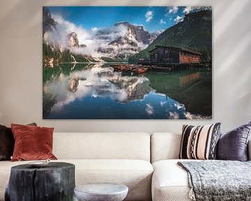 Pragser WIldsee in den Dolomiten Panorama von Jean Claude Castor