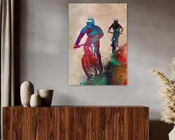 Fietssport kunst van JBJart Justyna Jaszke