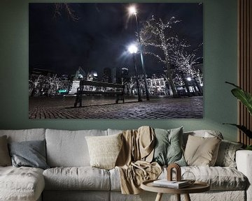 Het Plein bij nacht, Den Haag van Wouter Kouwenberg
