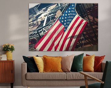 Vlag USA (New York) van Marcel Kerdijk