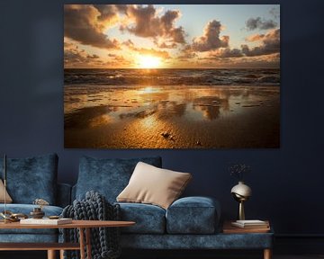 Ein sommerlicher Sonnenuntergang auf Schiermonnikoog von Karijn | Fine art Natuur en Reis Fotografie
