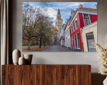 Martinitoren in de herfst in Groningen van Marc Venema