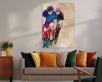 wielersport kunst #fietsen #fietsen #fietsen van JBJart Justyna Jaszke