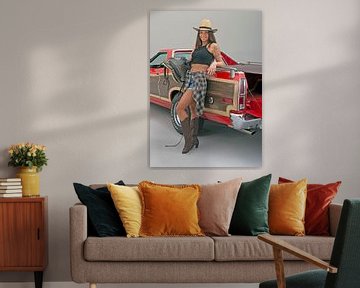 Cowgirl Ford Ranchero von Willem van Holten