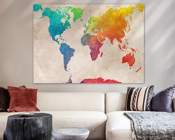 Wereldkaart 3 #kaart #wereldkaart van JBJart Justyna Jaszke