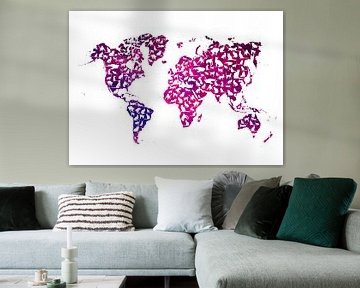 Carte du monde 5 #map #worldmap sur JBJart Justyna Jaszke