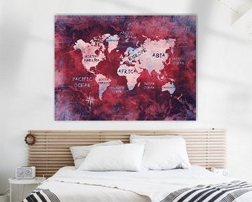 Wereldkaart 7 #kaart #wereldkaart van JBJart Justyna Jaszke